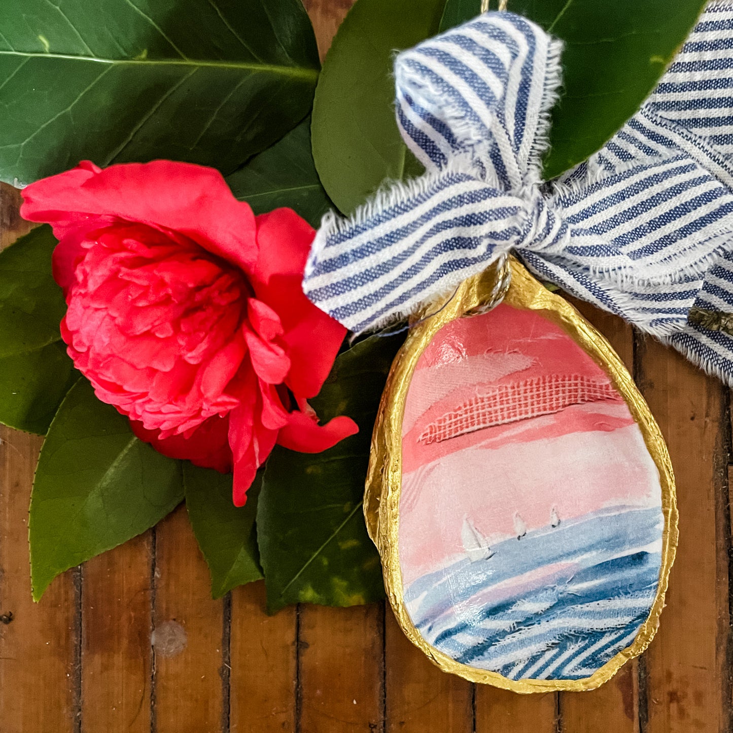 Oyster Ornament - Coral Regatta